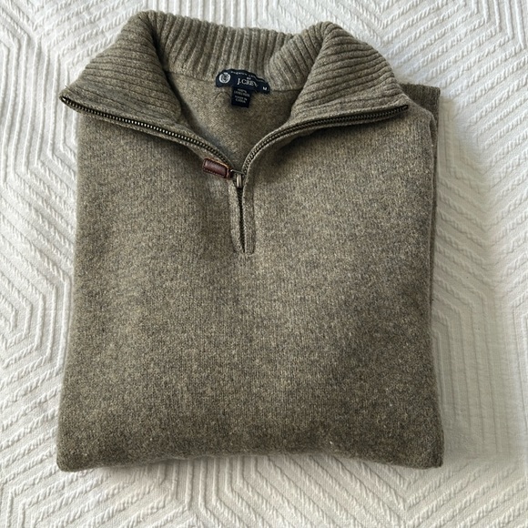 J Crew 100% Lambswool Men’s Mock Neck Sweater - Picture 1 of 5
